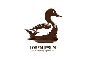 Ente Schwan Erpel im Wasser Logo Symbol Silhouette vektor