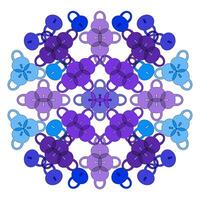 farbig Mandala mit Vorhängeschlösser auf ein Weiß Hintergrund vektor