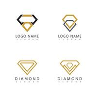 diamant logotyp mall och symbol vektor