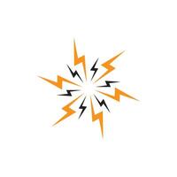 Blitz Design Element Logo elektrisch Leistung Energie und Donner elektrisch Symbol Konzept Design vektor