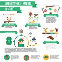 Jagd-Infografiken-Set vektor