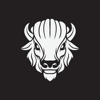 vektor illustration av en bison. djurhuvuddesign för logotyp och t-shirtdesign