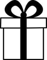 ein Geschenk Box mit ein Bogen, ein Kontur Zeichen, ein linear Stil Symbol hervorgehoben auf ein Weiß Hintergrund. Symbol, Logo Illustration. Geschenk Box Symbol Design Vorlage. modisch Stil, Folge10. vektor