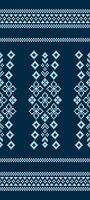 traditionell etnisk motiv ikat geometrisk tyg mönster korsa stitch.ikat broderi etnisk orientalisk pixel Marin blå bakgrund. abstrakt, illustration. textur, dekoration, tapeter. vektor