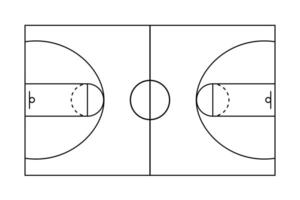 Basketball Ausbildung Planke, taktisch Tafel vektor