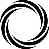 einfach minimalistisch Stil Spiral- Formen vektor