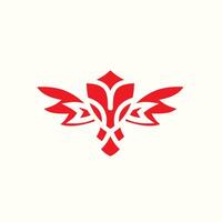 rot minimalistisch modern Eule Logo Design vektor