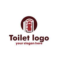 modern minimalistisch Toilette Logo Design im kastanienbraun Farbe vektor