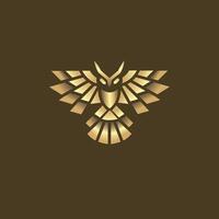 elegant und luxuriös Eule Logo Design vektor