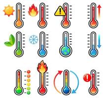 Thermometer Symbol Farbe Symbol vektor