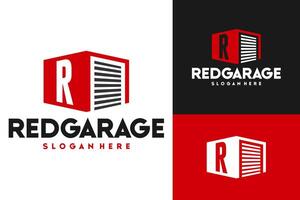 rot Fahrzeug Garage Logo Design vektor