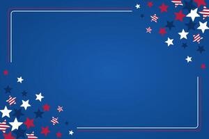 amerikan oberoende dag affisch mall, med stjärna dekoration. design fri kopia Plats område vektor