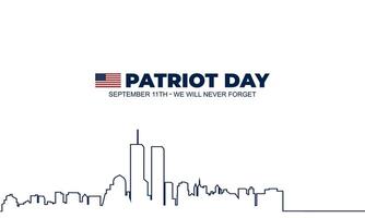 Patriot Tag September 11 .. Hintergrund Illustration vektor