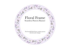 Zier dekorativ Blume im runden Rahmen auf Weiß Hintergrund Folge 30 vektor