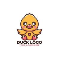 süß Ente Logo Design vektor