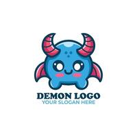 süß wenig Dämon Logo Design vektor