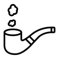 Rauchen Rohr Linie Symbol Design vektor