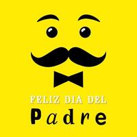 Smiley Emoji mit Spanisch Schöne Grüße zum Vaters Tag Geschenk. Netz Symbol. t Hemd Grafik. vektor