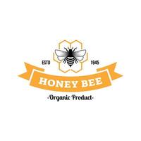 honung logotyp design mall illustration grafisk vektor