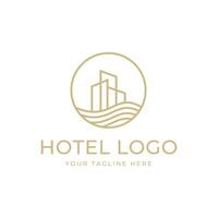 elegant hotell logotyp mall vektor