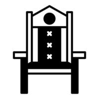 Büro Stuhl Symbol, Richter und Gericht Werkzeuge Symbol vektor