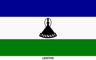 Flagge von Lesotho, Lesotho National Flagge vektor