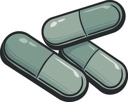 Tabletten Kapseln oder Medizin ohne Hintergrund vektor