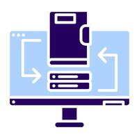 Daten synchronisieren, Buchhaltung und Geschäft Symbol vektor