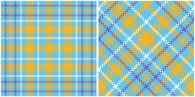 tartan sömlös mönster. traditionell skott rutig bakgrund. traditionell skott vävd tyg. skogsarbetare skjorta flanell textil. mönster bricka swatch ingår. vektor