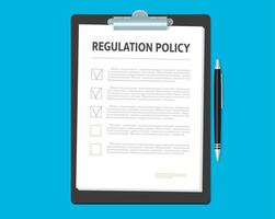 Verordnung Politik dokumentieren, Gesetz Verordnung Papier vektor