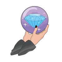 illustration av kristall boll vektor