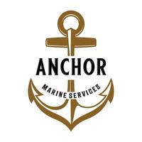 Anker Logo. Anker Symbol Marine Unternehmen Design vektor