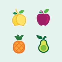 Früchte Symbol und Obst Logo Design frisch Früchte tropisch Natur Essen Illustration vektor