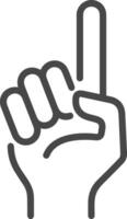 hand med finger ikon symbol bild för gest illustration vektor