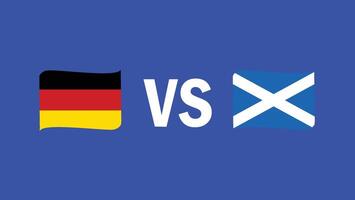Deutschland und Schottland Spiel Design Flagge europäisch Nationen 2024 Teams Länder europäisch Deutschland Fußball Symbol Logo Illustration vektor