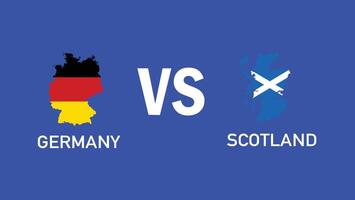 Deutschland und Schottland Spiel Design Karte Emblem europäisch Nationen 2024 Teams Länder europäisch Deutschland Fußball Symbol Logo Illustration vektor