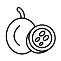 Leidenschaft Obst Linie Symbol Design vektor