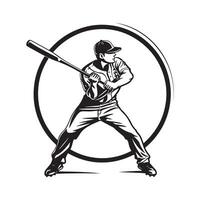 Baseball Spieler Design, Baseball Spieler Logo Sport Verein Logo Lager Bild vektor