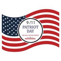 patriot dag september 11th med ny york stad bakgrund illustration vektor