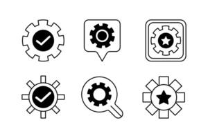 Rahmen vielseitig Ausrüstung einstellen Symbol Vorlagen zum mechanisch und emotional Konzepte vektor