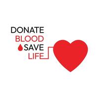 donera blod spara liv med hjärta design. vektor