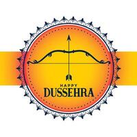 Hindu Festival von glücklich Dussehra Gruß Design Hintergrund vektor