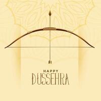glücklich Dussehra Feier Gruß indisch Festival Hintergrund Design vektor