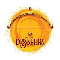 kreativ glücklich Dussehra Festival Gruß Design Hintergrund vektor