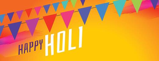 glücklich holi bunt Girlanden Feier Banner Design vektor