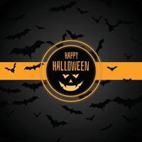 glücklich Halloween stilvoll Hintergrund mit viele Fledermäuse vektor