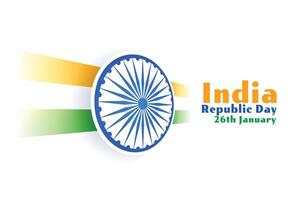 glücklich indisch Republik Tag Flagge Design Hintergrund vektor