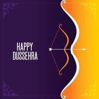 elegant glücklich Dussehra traditionell Festival Karte Design vektor