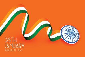 dreifarbig indisch Flagge Design zum Republik Tag vektor