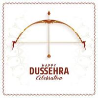 glücklich Dussehra Festival Feier Hintergrund Design mit Bogen und Pfeil vektor